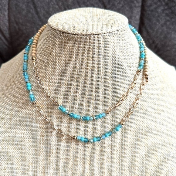 NWT Riah Fashion Leather Tassel Boho Necklace Bracelet - Picture 6 of 8